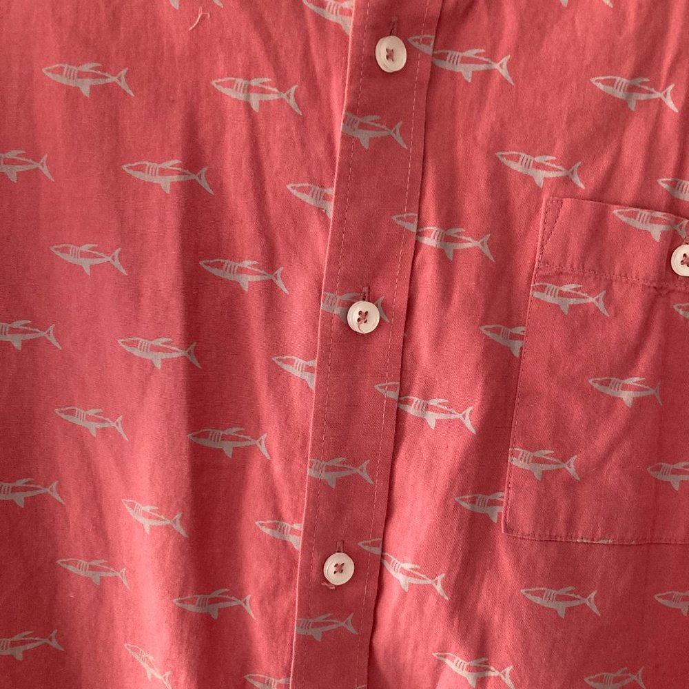 Report Collection Shark Print Size Xl Button-Up S… - image 3